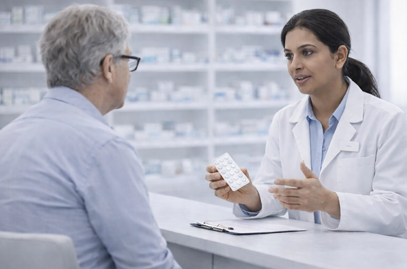Doctor in professional consultation with patient