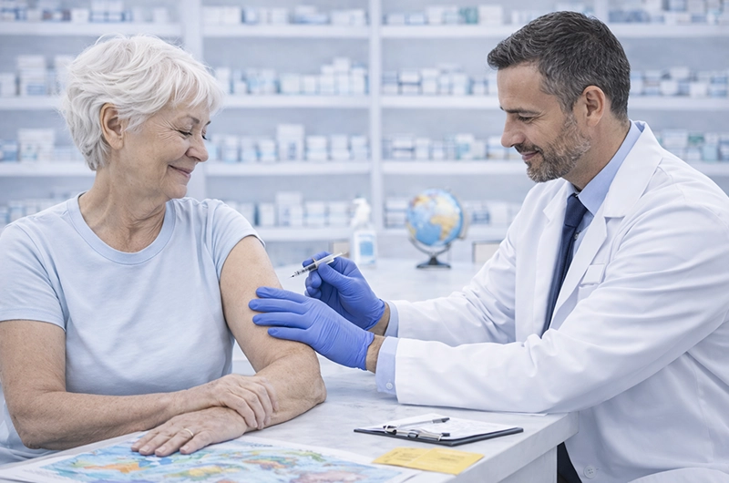 Doctor Travel Vaccination for patient